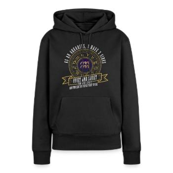 Tierkreiszeichen Mond - Frauen Premium Bio Hoodie - Schwarz - Vorne - Julia (174cm)