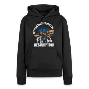 Planeur de construction de modèles réduits d’avions - Sweat à capuche Premium bio Femme - noir - Devant - Julia (174cm)