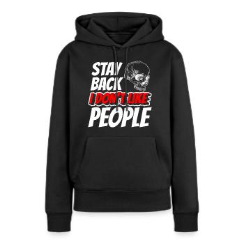 Sarcasme gens Misanthrope Rejet - Sweat à capuche Premium bio Femme - noir - Devant - Julia (174cm)