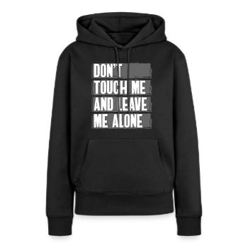 Il suffit de regarder mon problème de provocation - Sweat à capuche Premium bio Femme - noir - Devant - Julia (174cm)