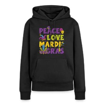 Défilé du parti Célébrez le mardi - Sweat à capuche Premium bio Femme - noir - Devant - Julia (174cm)