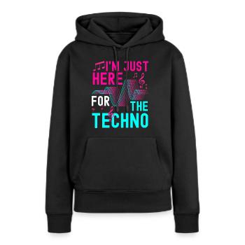 Techno Techno Musik Tanzen Abfeiern - Frauen Premium Bio Hoodie - Schwarz - Vorne - Julia (174cm)