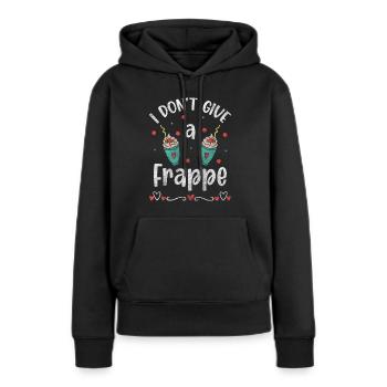 Pas d’intérêt Attitude Aversion Vie - Sweat à capuche Premium bio Femme - noir - Devant - Julia (174cm)