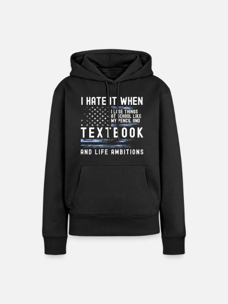 Student Campus Abschluss - Frauen Premium Bio Hoodie - Schwarz