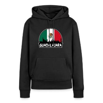 Guadalajara Mexiko Flagge Skyline Silhouette Reisen - Frauen Premium Bio Hoodie - Schwarz - Vorne - Julia (174cm)