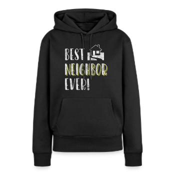 Voisins Humour Alcool Appartement - Sweat à capuche Premium bio Femme - noir - Devant - Julia (174cm)