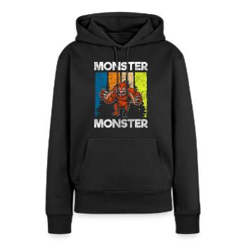 Les monstres effraient le déguisement terrifiant - Sweat à capuche Premium bio Femme - noir - Devant - Julia (174cm)