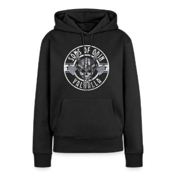 Thor Nordmann Asgard Celtic - Sweat à capuche Premium bio Femme - noir - Devant - Julia (174cm)