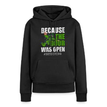 Fallschirmspringer Sprung Freifall Base Jump - Frauen Premium Bio Hoodie - Schwarz - Vorne - Julia (174cm)