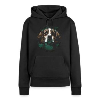 Beagle Dog - Women’s Premium Organic Hoodie - black - Front - Julia (174cm)