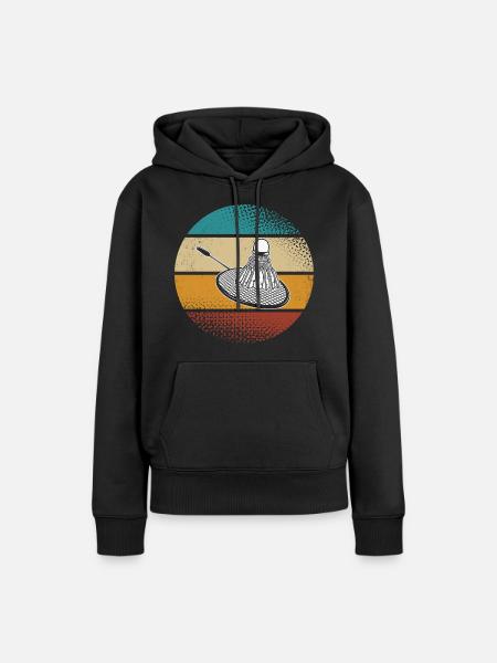 Badminton - Frauen Premium Bio Hoodie - Schwarz