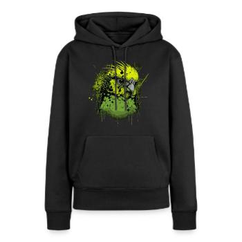 Green Budgie - Women’s Premium Organic Hoodie - black - Front - Julia (174cm)