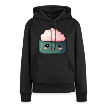 Sushi - Frauen Premium Bio Hoodie - Schwarz - Vorne - Julia (174cm)