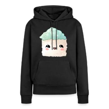Sushi - Frauen Premium Bio Hoodie - Schwarz - Vorne - Julia (174cm)