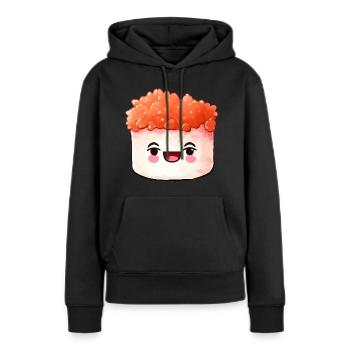 Sushi - Frauen Premium Bio Hoodie - Schwarz - Vorne - Julia (174cm)