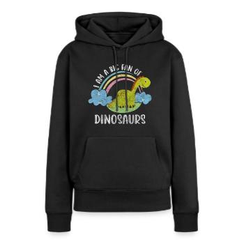 Dino Fossile Fleischfresser - Frauen Premium Bio Hoodie - Schwarz - Vorne - Julia (174cm)