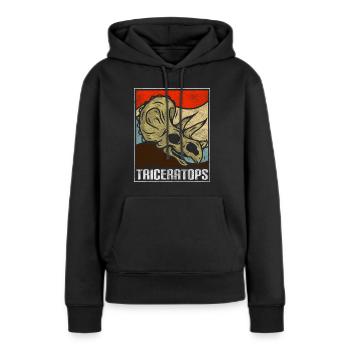 Dino Urzeit Stegosaurus Dinos - Frauen Premium Bio Hoodie - Schwarz - Vorne - Julia (174cm)
