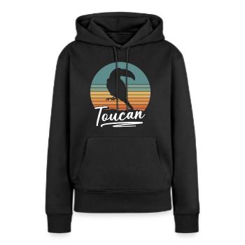 Tukan Tier Fliegen Schnabel - Frauen Premium Bio Hoodie - Schwarz - Vorne - Julia (174cm)