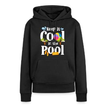 Pool Party Pool Party Floats Loisirs - Sweat à capuche Premium bio Femme - noir - Devant - Julia (174cm)