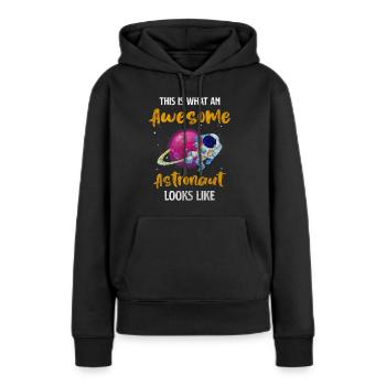 Astronaut Raumfahrt Schwerelos Galaxie - Frauen Premium Bio Hoodie - Schwarz - Vorne - Julia (174cm)