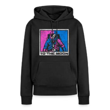 Space Planet Weightless Spaceman - Sweat à capuche Premium bio Femme - noir - Devant - Julia (174cm)