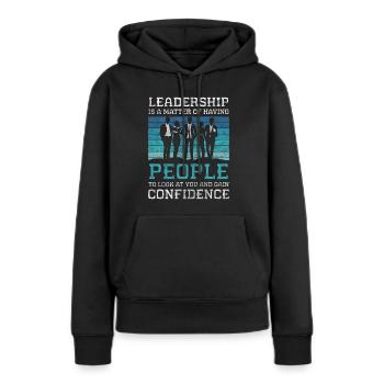 firma karriere erfolg - Frauen Premium Bio Hoodie - Schwarz - Vorne - Julia (174cm)