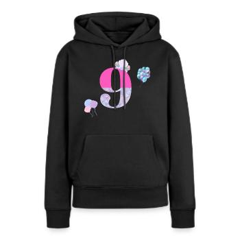 9. Geburtstag Meerjungfrau - Frauen Premium Bio Hoodie - Schwarz - Vorne - Julia (174cm)