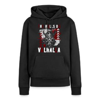 Style Polka Rouge - Sweat à capuche Premium bio Femme - noir - Devant - Julia (174cm)