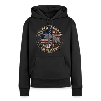 Polizei Beruf Tatort Dieb - Frauen Premium Bio Hoodie - Schwarz - Vorne - Julia (174cm)