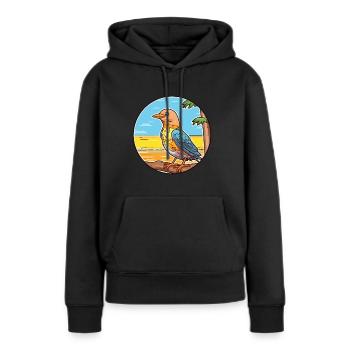 Kuckuck Aquarell Cartoon Kawaii Clipart Tier - Frauen Premium Bio Hoodie - Schwarz - Vorne - Julia (174cm)