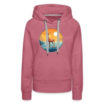 Impala Aquarell Karikatur Kawaii Clipart Tier - Frauen Premium Bio Hoodie - Malve - Vorne - Isabella (175cm)