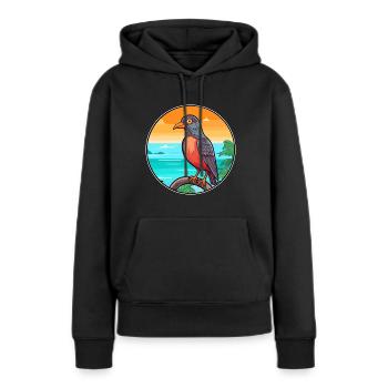Kuckuck Aquarell Cartoon Kawaii Clipart Tier - Frauen Premium Bio Hoodie - Schwarz - Vorne - Julia (174cm)