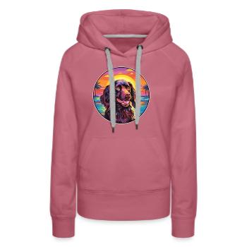Boykin Spaniel Dog Breed Colorful Cartoon Watercol - Women’s Premium Organic Hoodie - mauve - Front - Isabella (175cm)