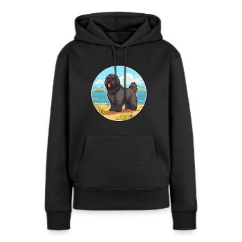 Bouvier Des Ardennes Race De Chien Cartoon Kawaii Chien - Sweat à capuche Premium bio Femme - noir - Devant - Julia (174cm)
