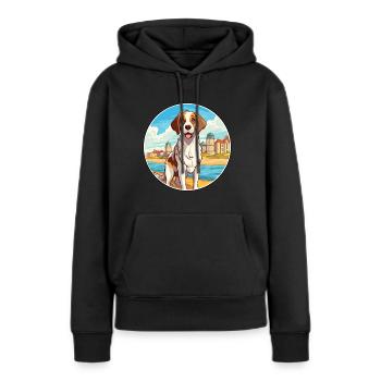Moscou chien de garde chien race Cartoon Kawaii Clipart - Sweat à capuche Premium bio Femme - noir - Devant - Julia (174cm)