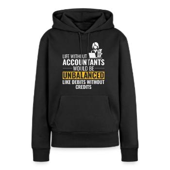 Buchhalter Buchhaltung Buchhaltung Finanzen Lustig - Frauen Premium Bio Hoodie - Schwarz - Vorne - Julia (174cm)