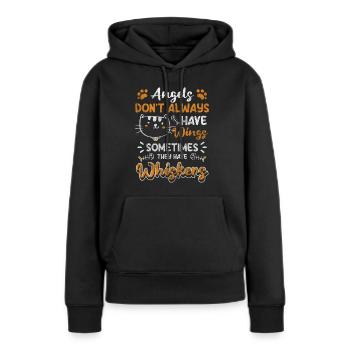 Katzenliebhaber Stubentiger Wildkatze Süß - Frauen Premium Bio Hoodie - Schwarz - Vorne - Julia (174cm)