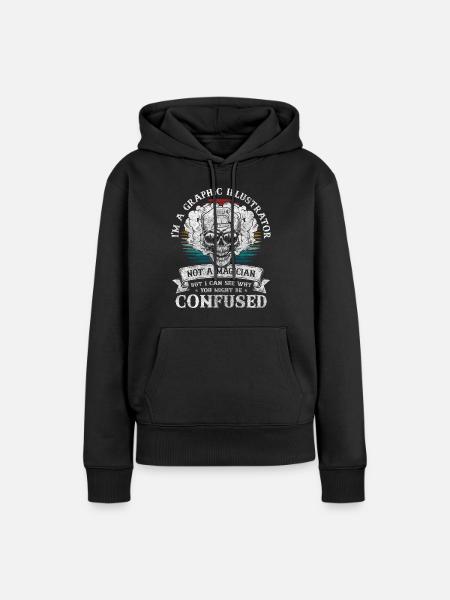Designer Moderne Kunst - Frauen Premium Bio Hoodie - Schwarz