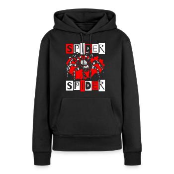 Spinne Natur Arachniden Acht Augen - Frauen Premium Bio Hoodie - Schwarz - Vorne - Julia (174cm)