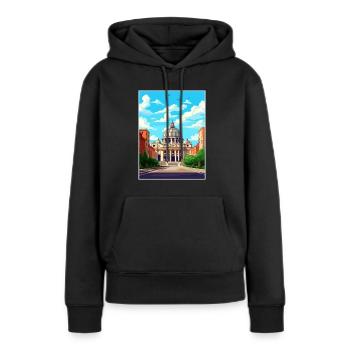 Vatikan Italien Dekoration Vintage Reiseposter WPA - Frauen Premium Bio Hoodie - Schwarz - Vorne - Julia (174cm)