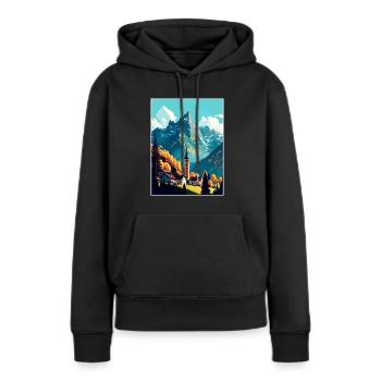 Berchtesgaden Deutschland Vintage Reiseposter WPA - Frauen Premium Bio Hoodie - Schwarz - Vorne - Julia (174cm)