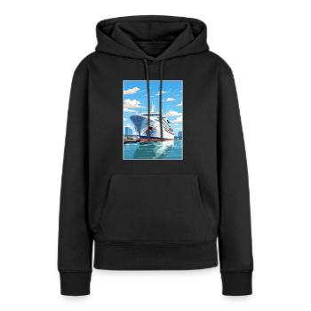 Southampton England Vintage Reiseposter Souvenir - Frauen Premium Bio Hoodie - Schwarz - Vorne - Julia (174cm)