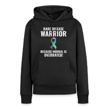 Rare Disease Warrior renforce la sensibilisation - Sweat à capuche Premium bio Femme - noir - Devant - Julia (174cm)