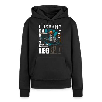 Musik Techno Feiern Bass - Frauen Premium Bio Hoodie - Schwarz - Vorne - Julia (174cm)