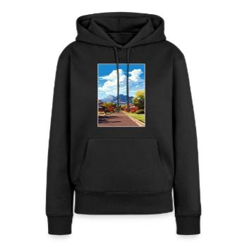 Springdale Utah affiches Vintage voyage affiche WPA - Sweat à capuche Premium bio Femme - noir - Devant - Julia (174cm)