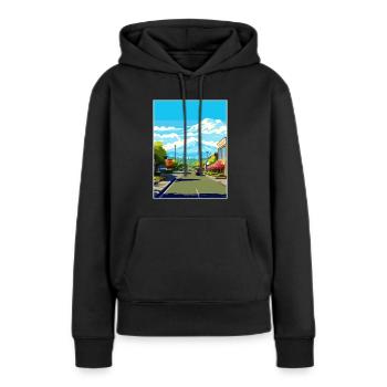 San Jose Kalifornien Vintage Reiseposter Souvenir - Frauen Premium Bio Hoodie - Schwarz - Vorne - Julia (174cm)