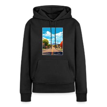 Vernal Utah affiches Vintage voyage affiche Souvenir - Sweat à capuche Premium bio Femme - noir - Devant - Julia (174cm)
