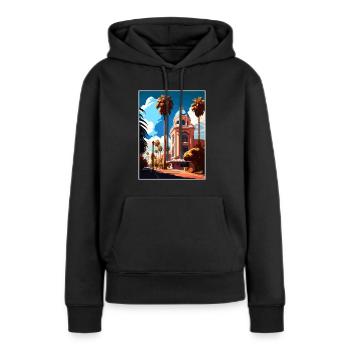 San Jose Kalifornien Vintage Reiseposter Souvenir - Frauen Premium Bio Hoodie - Schwarz - Vorne - Julia (174cm)