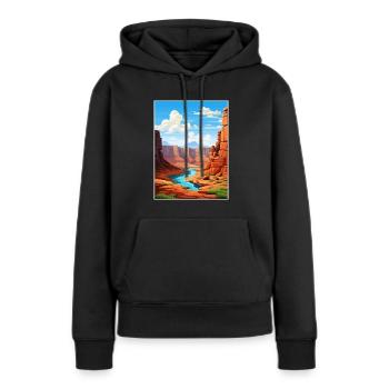 Vernal Utah affiches Vintage voyage affiche Souvenir - Sweat à capuche Premium bio Femme - noir - Devant - Julia (174cm)