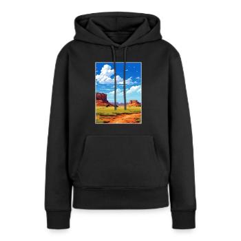 Torrey Utah affiches Vintage voyage affiche Souvenir - Sweat à capuche Premium bio Femme - noir - Devant - Julia (174cm)